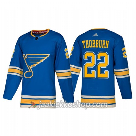 Miehille NHL St. Louis Blues Pelipaita Chris Thorburn 22 Adidas Alternate 2018-19 Authentic